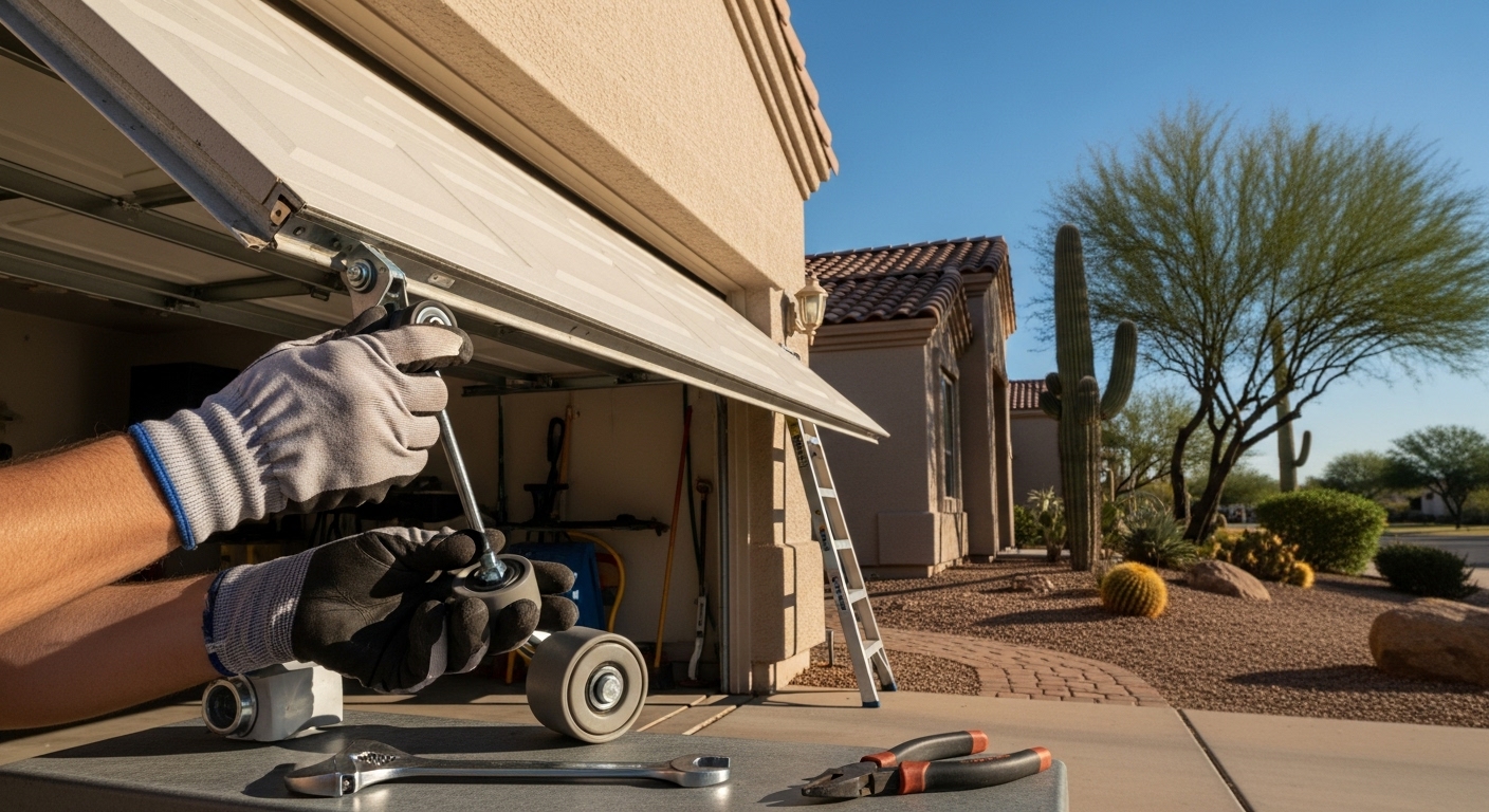 Garage door roller replacement